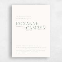 Beige Wedding Invitation - Altair Portrait