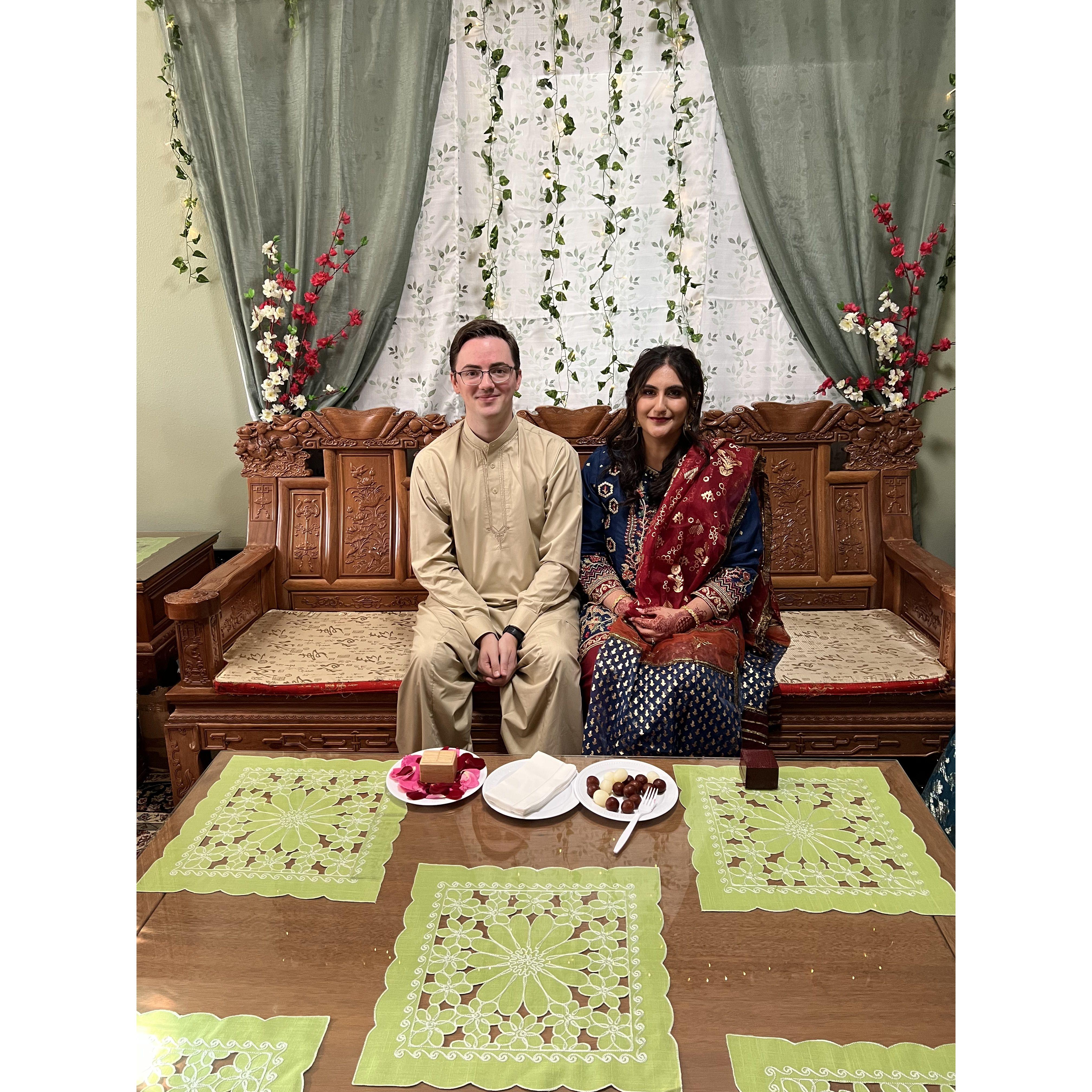 We got engaged in a traditional ceremony in Seattle in September.