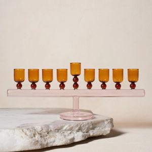 Via Maris Glass Chanukiah