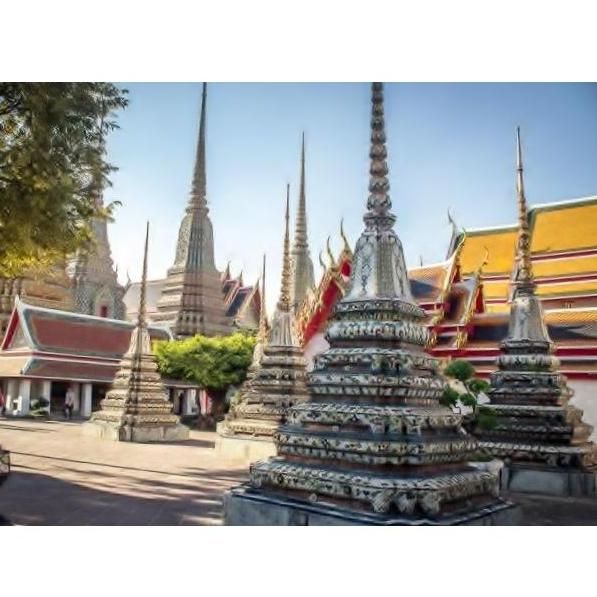 In the courtyard of Wat Pho -- the Temple of the Reclining Buddha.