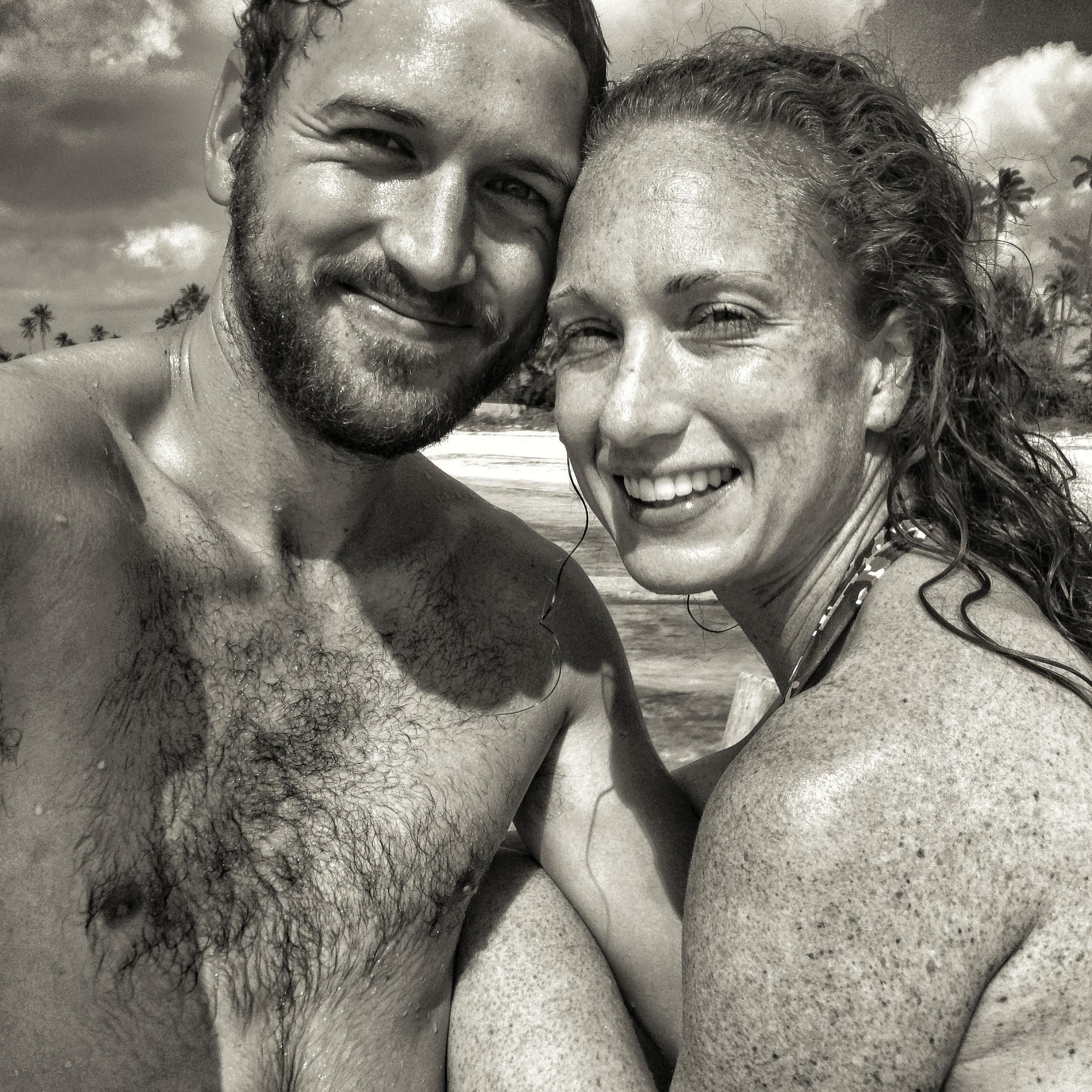 On the beach in Zanzibar.