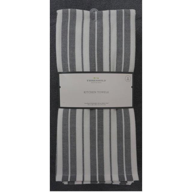 5pk Cotton Assorted Kitchen Towels Gray - Threshold™