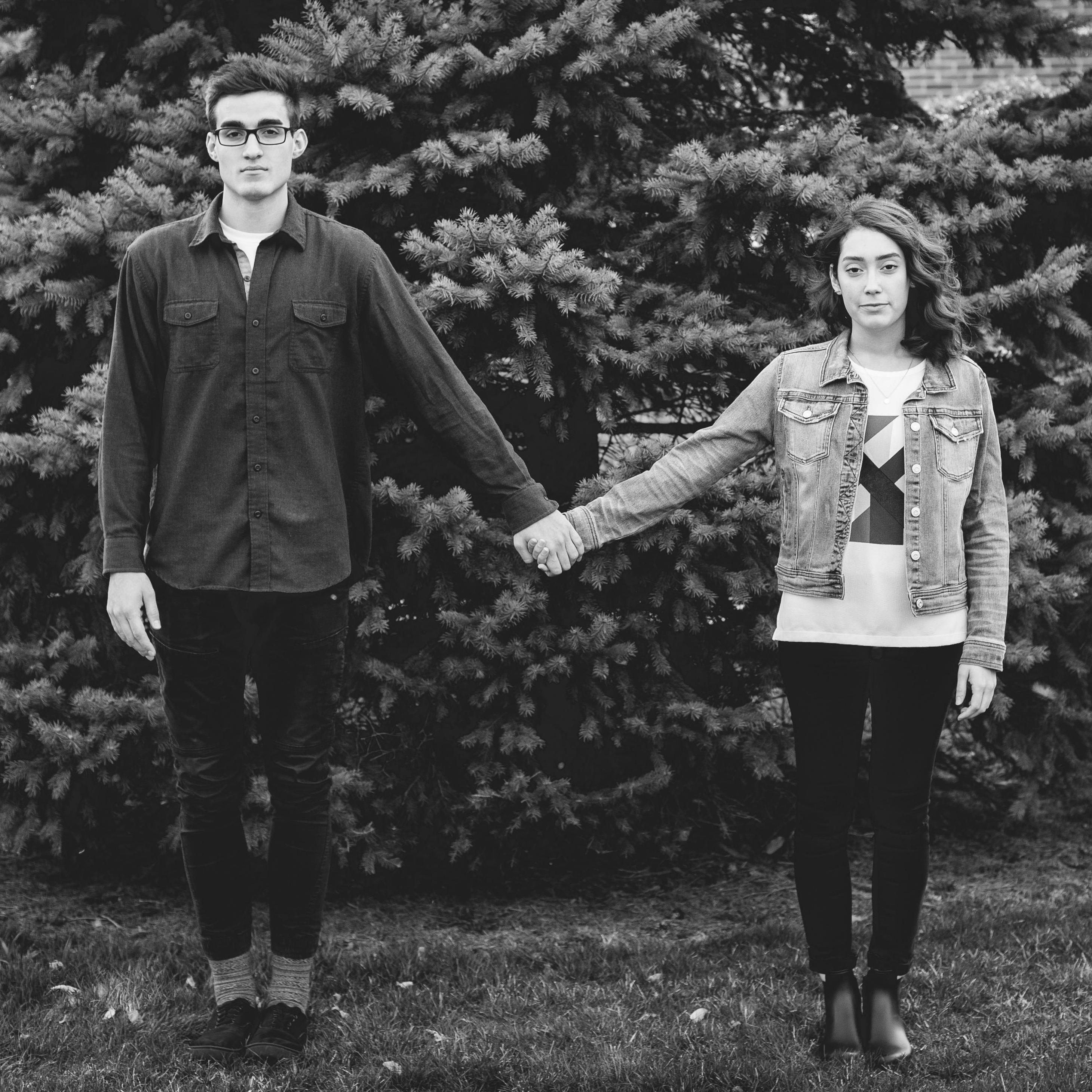 Bold move: We took pictures on our very first date. This is one of them. We recreated it at our engagement shoot. / Photo Credit: Alison Henry