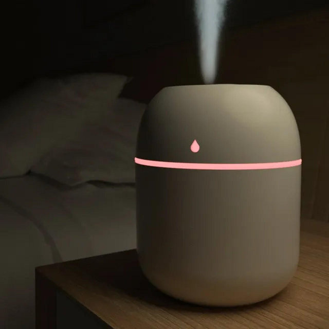 Portable mini LED Air humidifier for Office and Car (220ml)