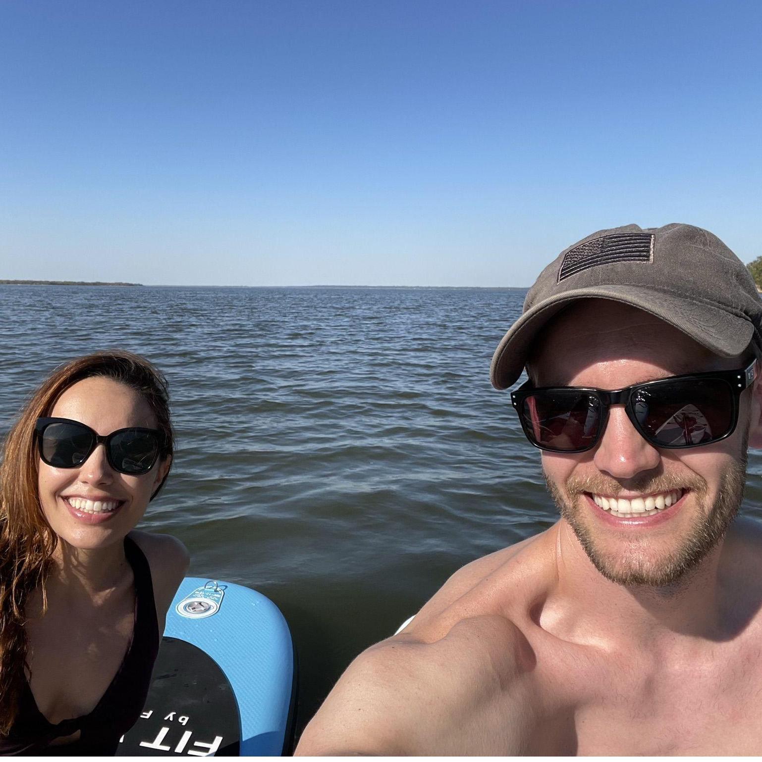 We're both big fans of getting out on the water when we get the chance!