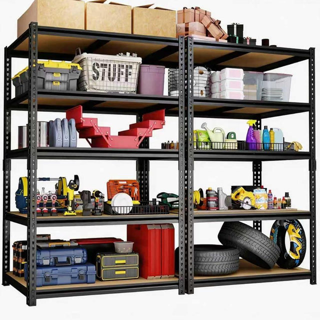 ZEUKMXOO Garage Storage Shelves, 72''H Shelving Units and Storage, 2400 LBS Heavy Duty Shelving, Metal Garage Shelves for for Basement, Warehouse, Pantry, Closet, Kitchen