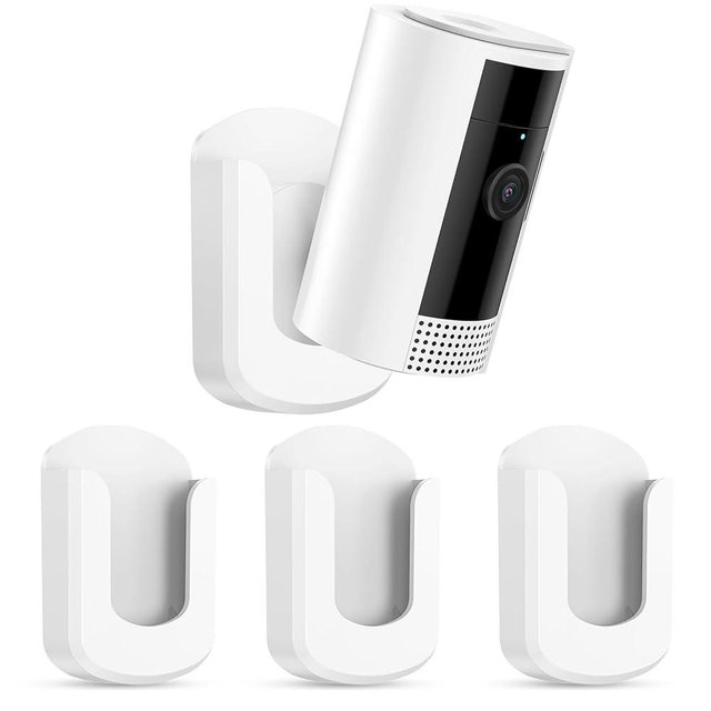 No Drill Ring Indoor Cam Adhesive Wall Mount Bracket - No Screws Needed, Easy Install - Compatible with Ring Cameras(1st Gen and 2nd Gen) for Home Surveillance (3 Pack)