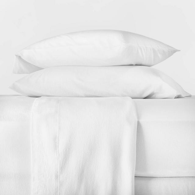 Queen Jersey Solid Sheet Set White - Casaluna™