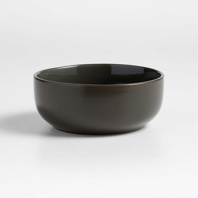 Hudson Burnt Green Stoneware Cereal Bowls, Set of 8