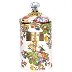 White Flower Market Large Canister