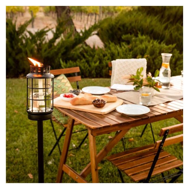 Round Lantern StepNStall Outdoor Torch - TIKI