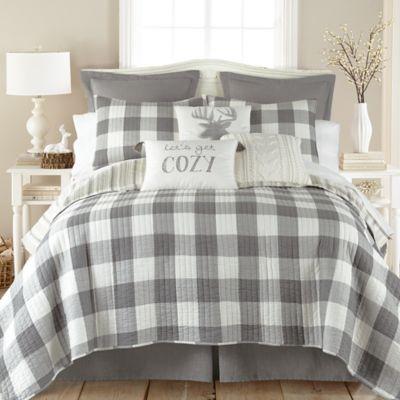 Levtex Home Camden Reversible King Quilt Set in Grey