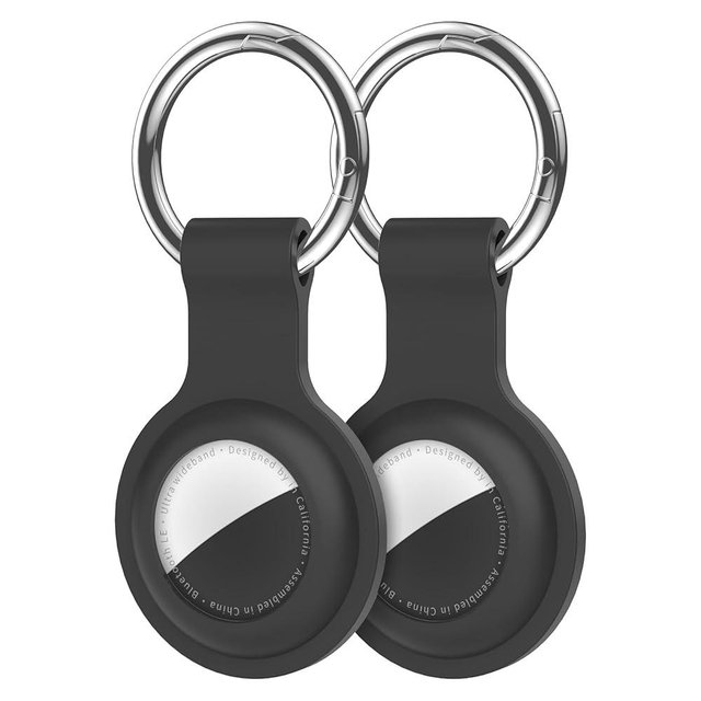 Compatible with AirTag Holder Case Keychain 2 Pack,for AirTag 2nd & 1st Generation Key Chain Ring Case Cover for Air Tag Holder GPS Tracker Air Tag 2nd gen Finders Air Tagholder for Kids,Bags,Luggages