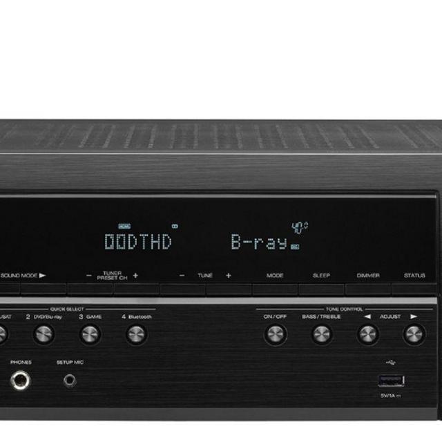 Denon - AVR-S540BT Receiver, 5.2 channel, 4K Ultra HD Audio and Video, Home Theater System, built-in Bluetooth and USB - Black