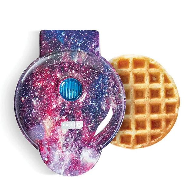 Dash DMW100GP Machine for Individual, Paninis, Hash Browns, other Mini waffle maker, 4 inch, Purple Galaxy