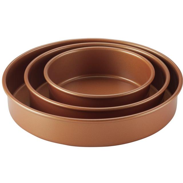Ayesha Curry Non-Stick Bakeware 3 Piece Round Cake Pan Set