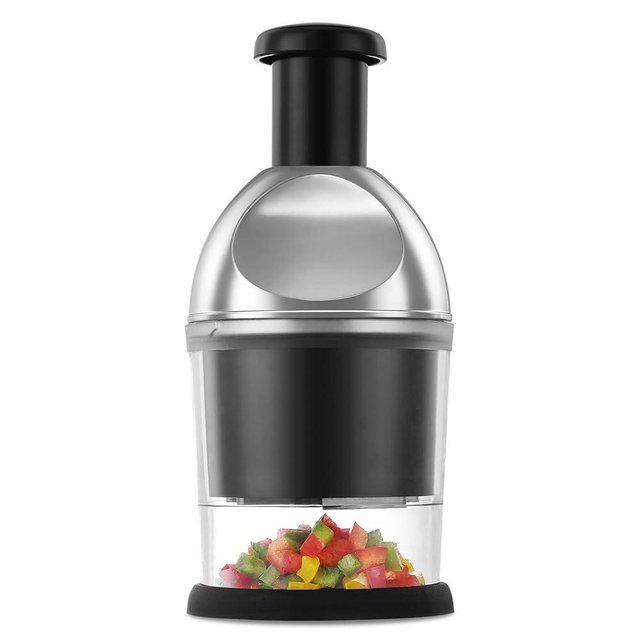 Food Chopper, Hand Chopper Dicer Easy to Clean, Manual Slap Vegetable Chopper Onion Cutter, Garlic Chopper Mincer for Onion, Nut, Tomato, Pepper, Celery, etc
