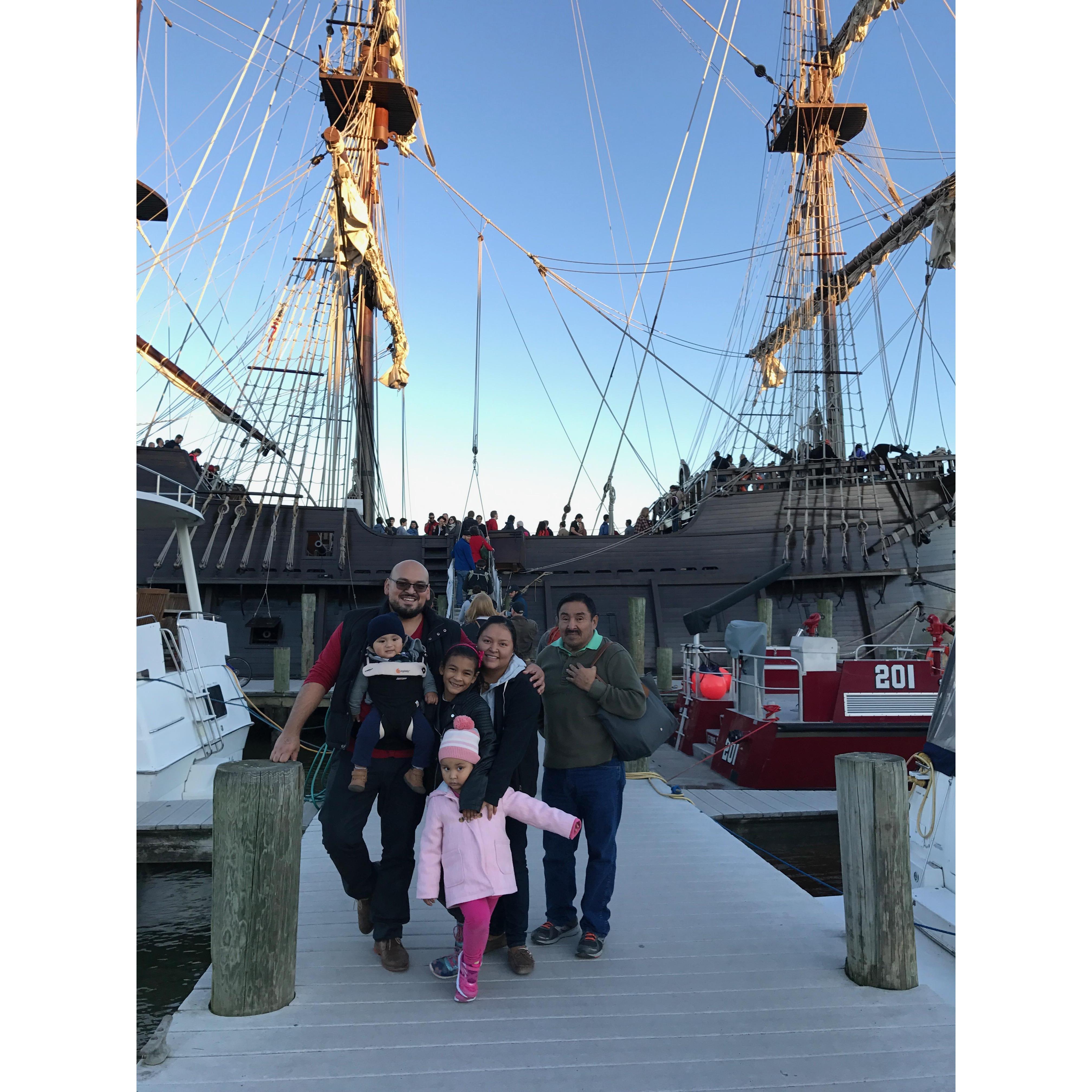 Visiting El Galeón, a full-size reconstructed Spanish sailing vessel used in early Colonial times.