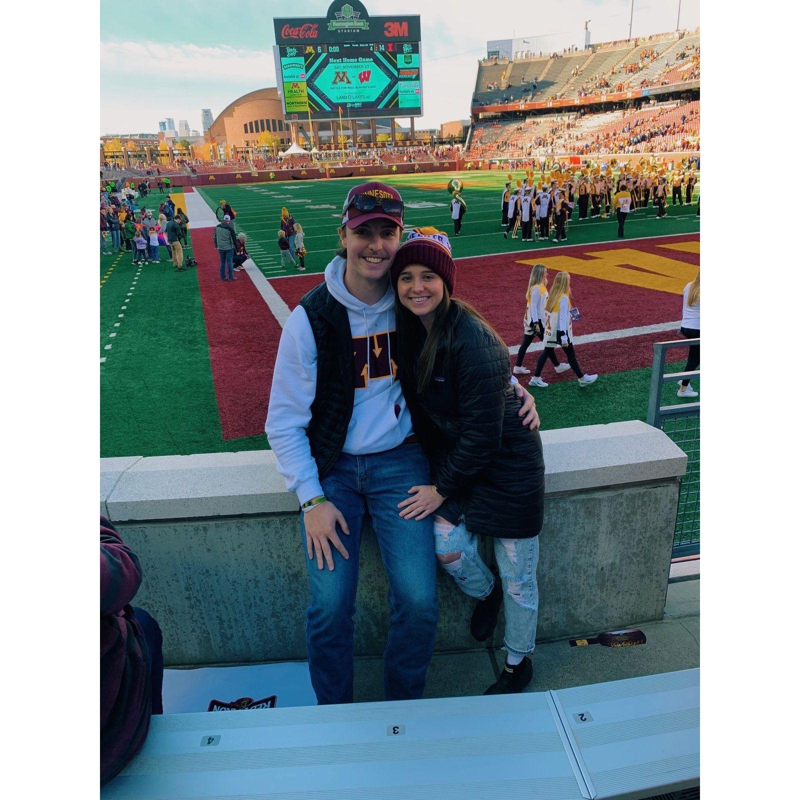 The first, and last time that I will wear a Gopher hat... GO BADGERS!!