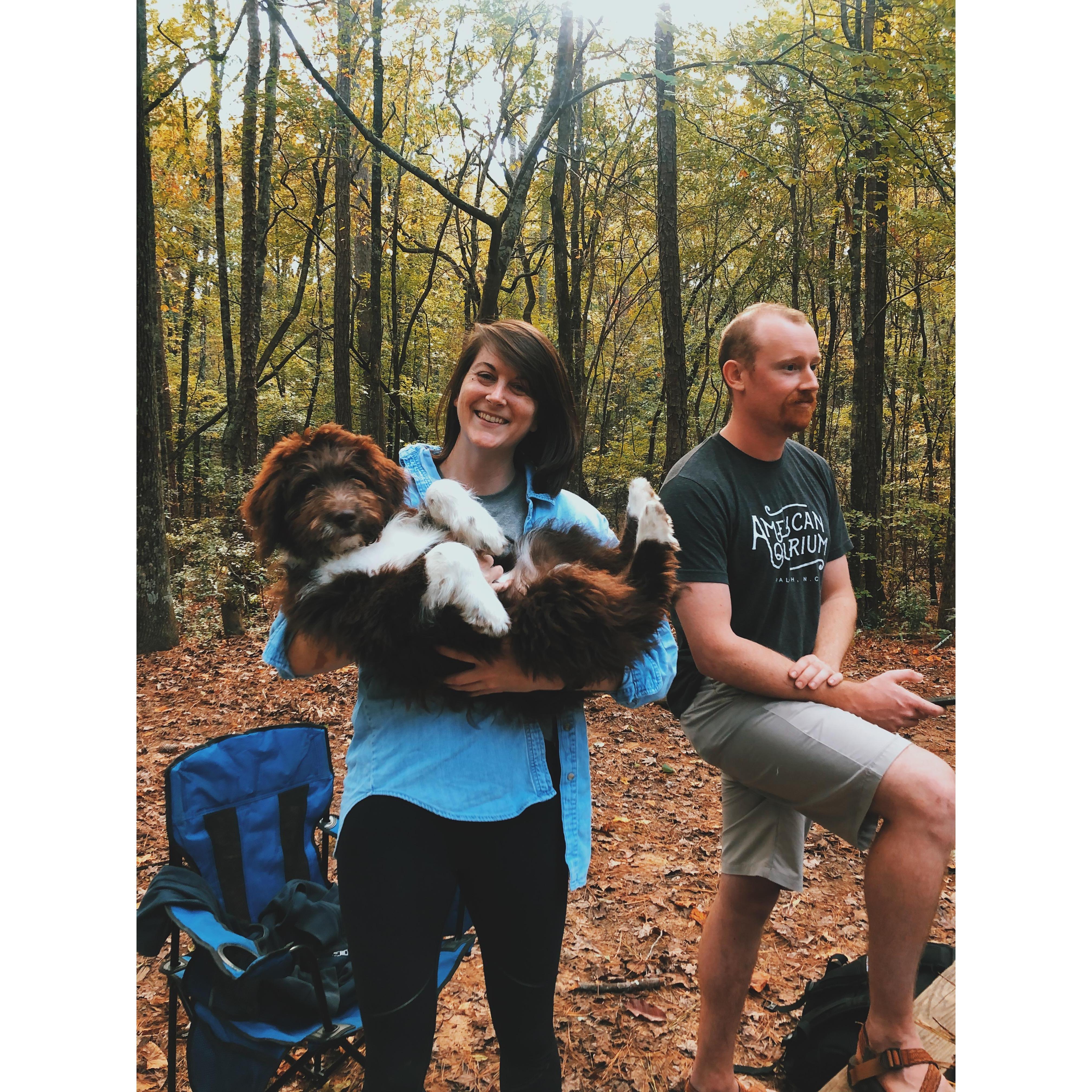 Hulaween in the woods with the Atlantians.  Hulaween got canceled so we camped, listened to music, and dressed up in costumes to celebrate instead!