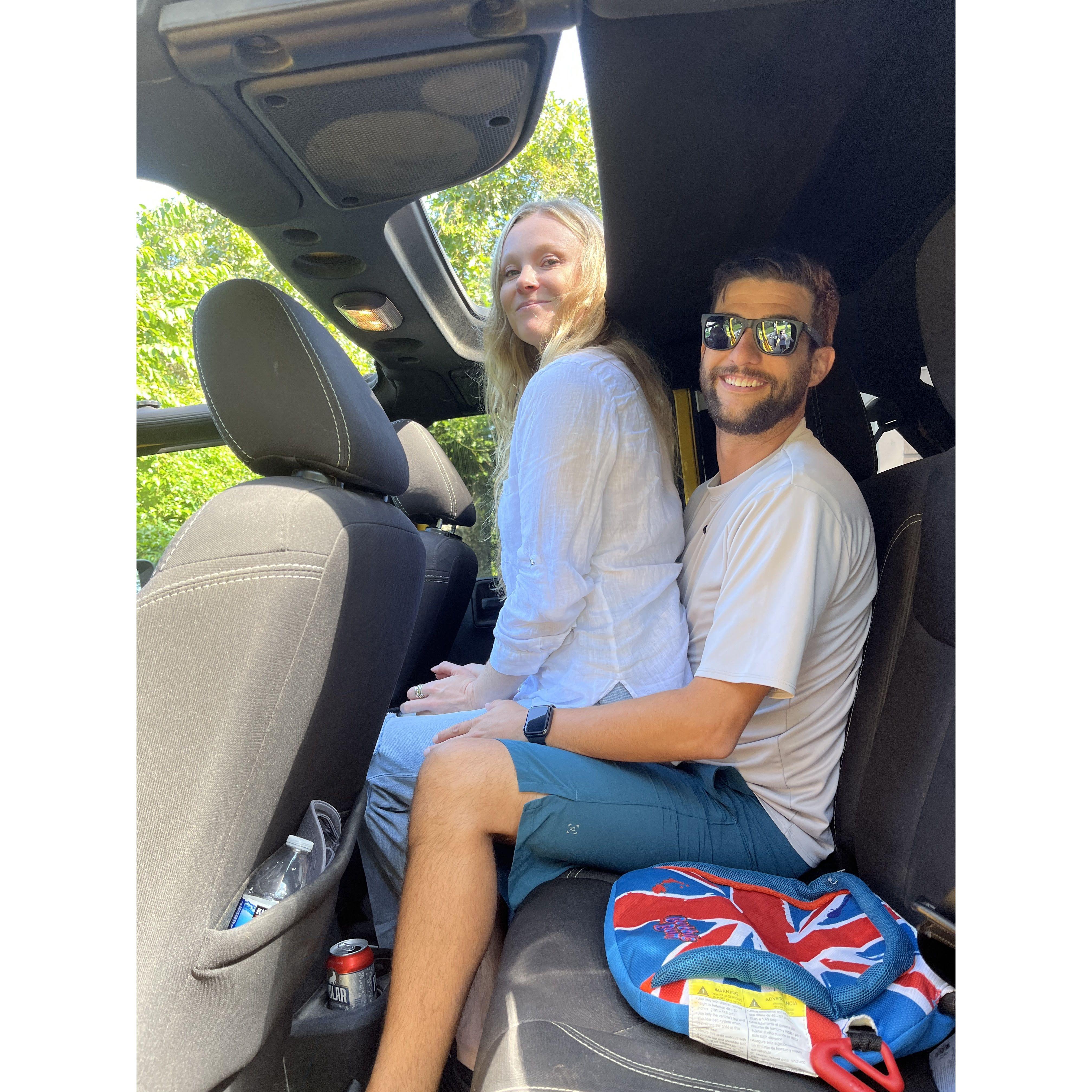 Typical car ride on The Vineyard