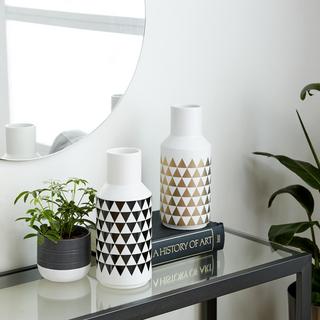 Dolomite Geoemtric Contemporary Vase, Set of 2