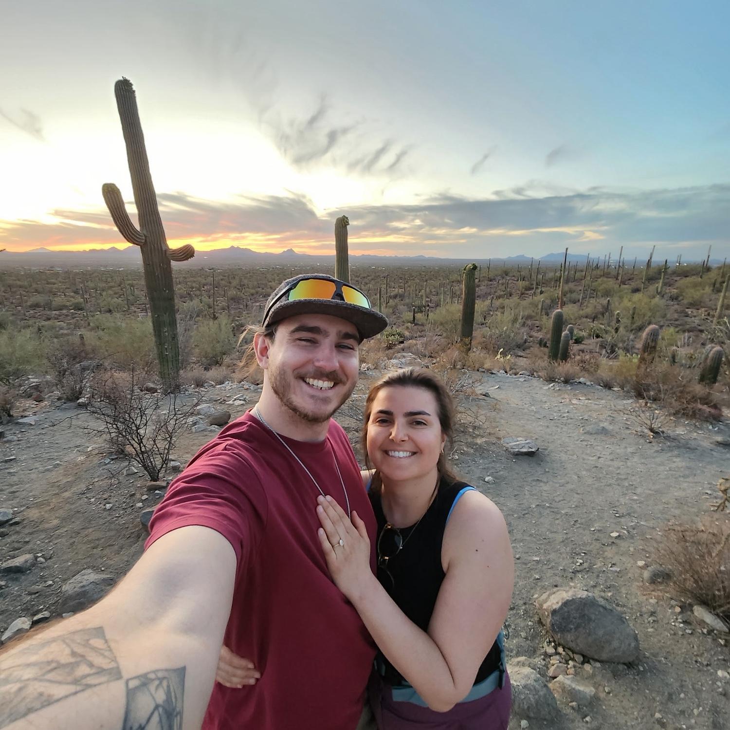 Getting Engaged in Saguaro National Park near Tucson, AZ
