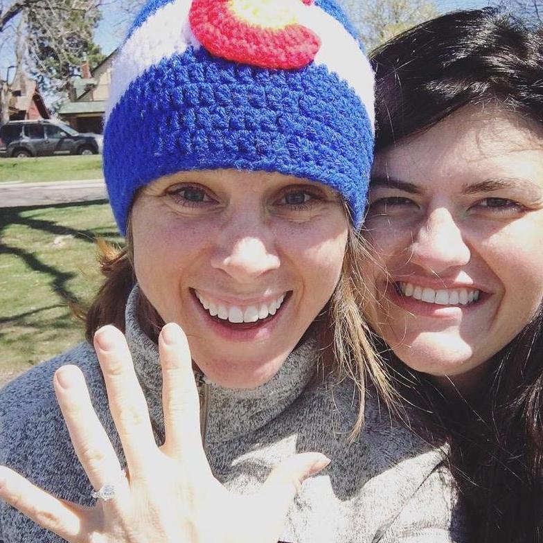 Engagement #2! Chelsea proposed at Heather's favorite spot in Washington Park. She was surprised and beyond delighted.