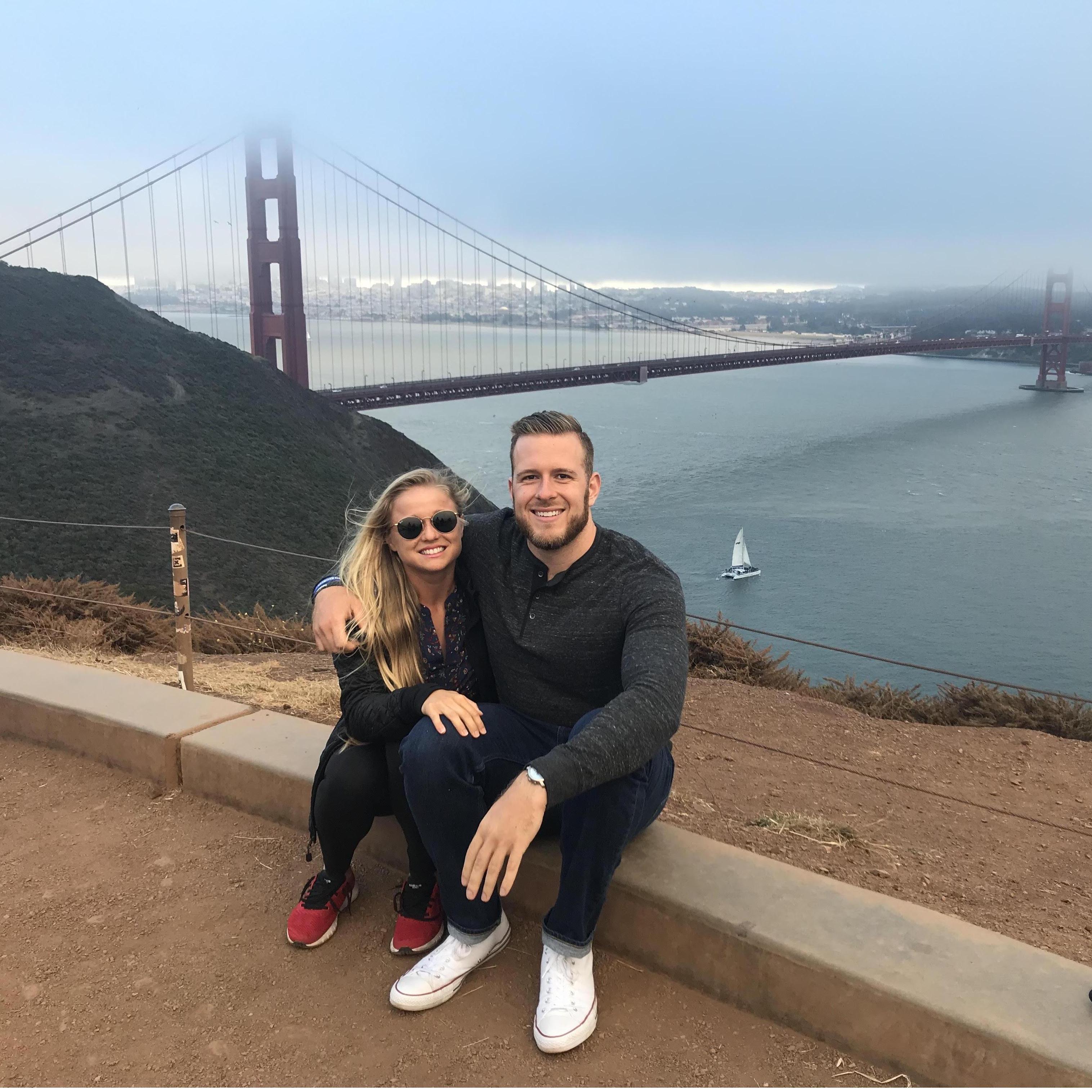 We've had many adventures together from visiting a foggy Golden Gate Bridge...(July, 2018)