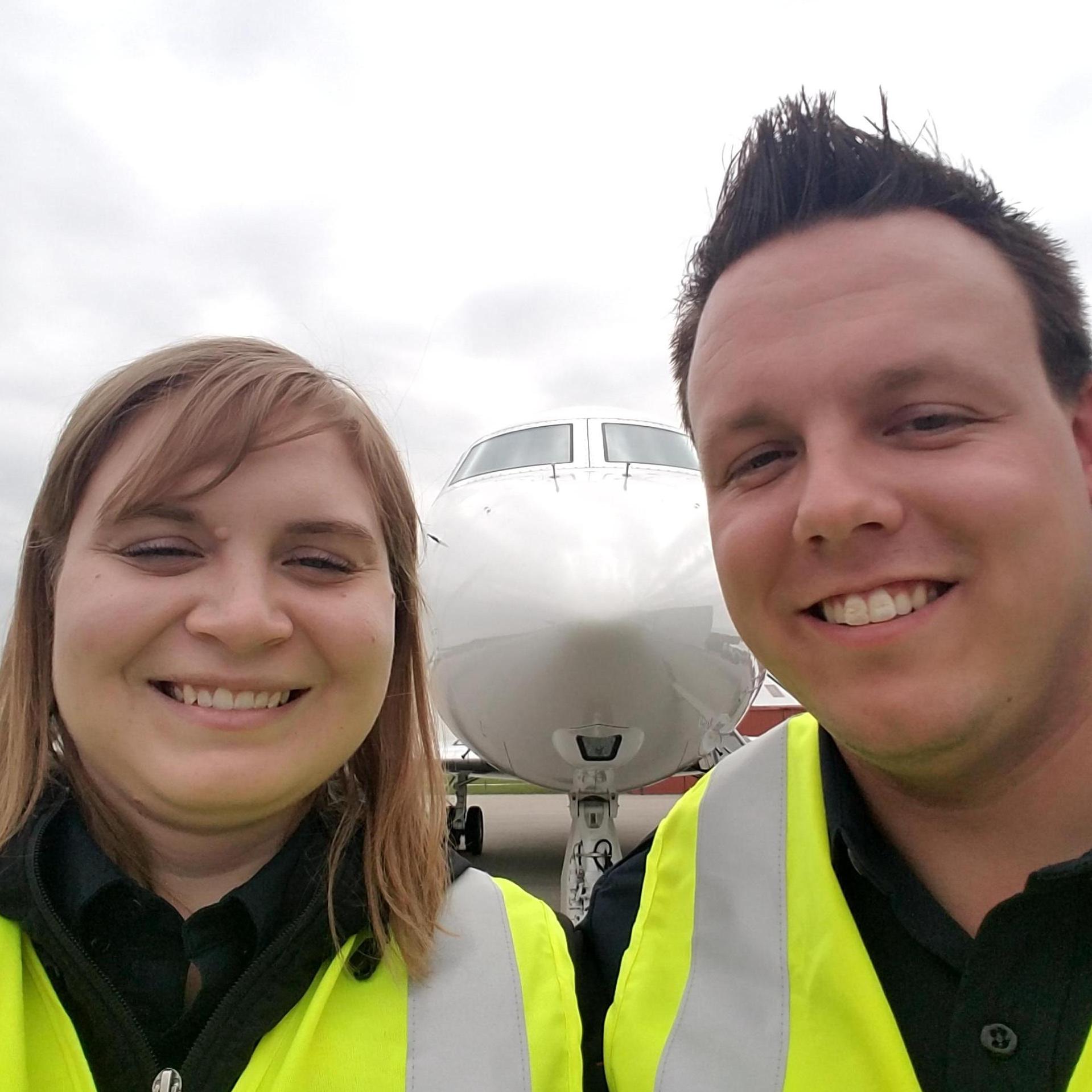 Just two pilots geeking out over a cool airplane.