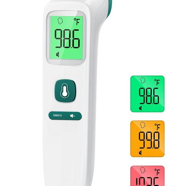 Non-Contact Thermometer for Adults and Kids, Fast Accurate Thermometer with Fever Alarm, 1S Reading & Silent Mode, Easy to Use for Baby, Kids & Elderly (Green)