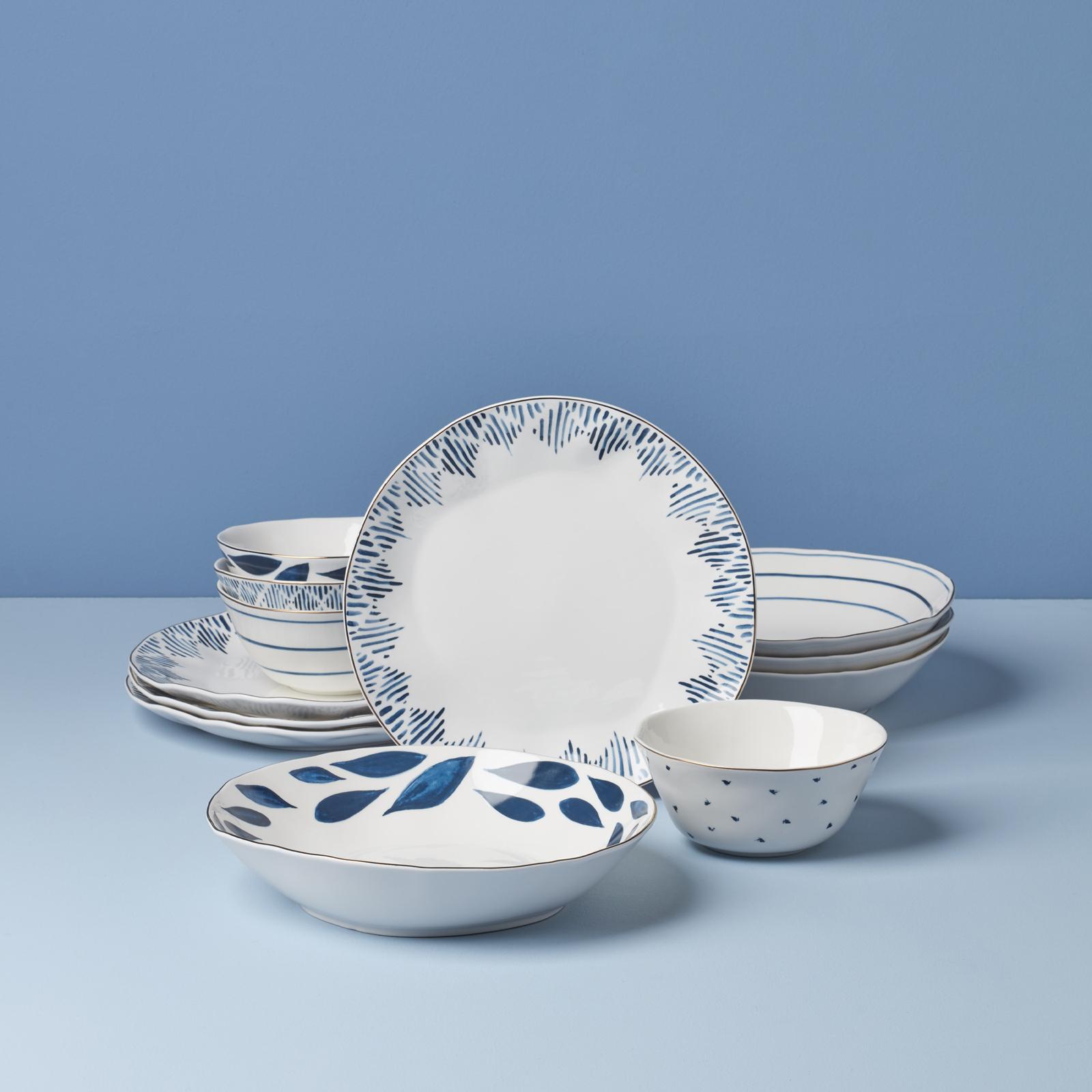 Lenox, Blue Bay 12-Piece Dinnerware Set, Service for 4 | Zola