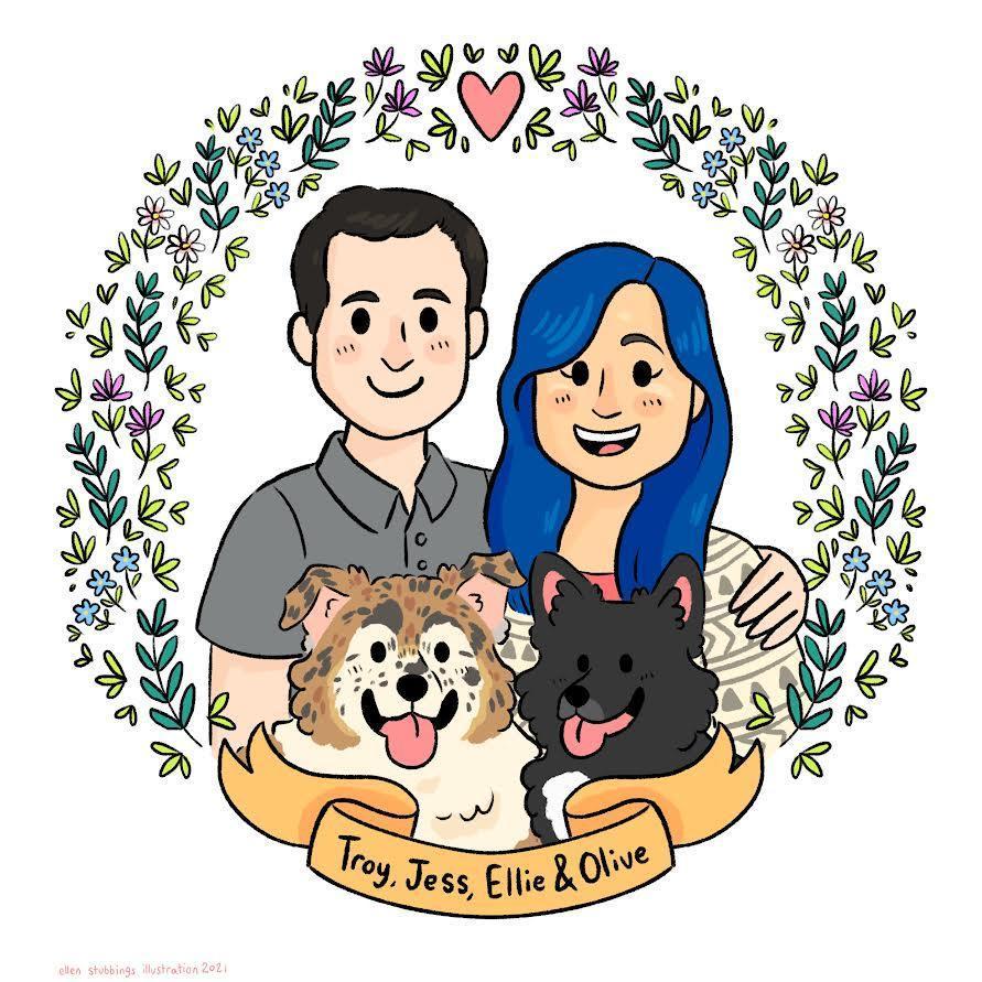 The whole family.