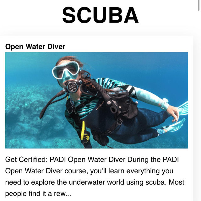 PADI Open Water Certification (Evan)