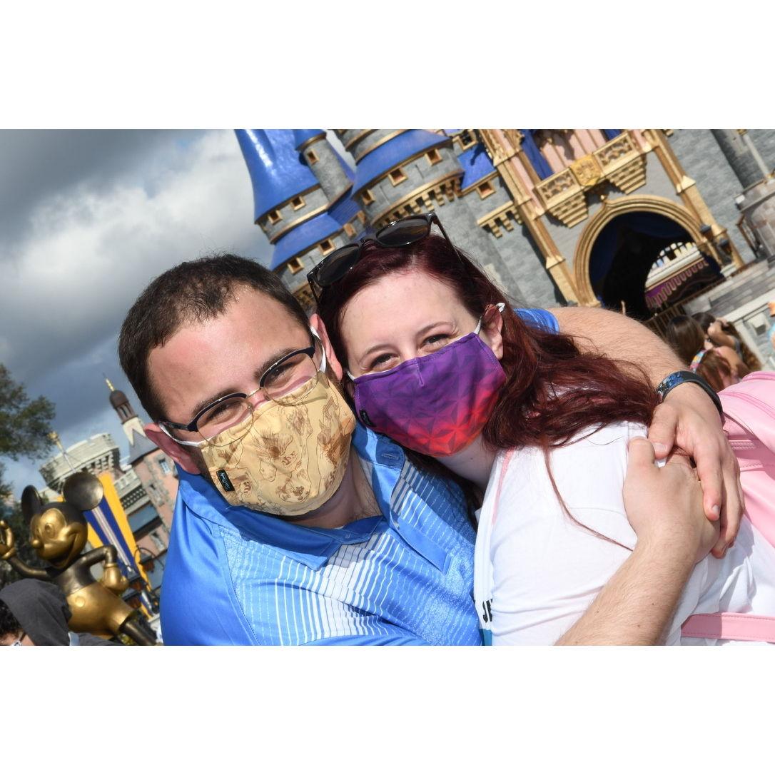 Erin's favorite picture of us; the first day we went to Disney together!