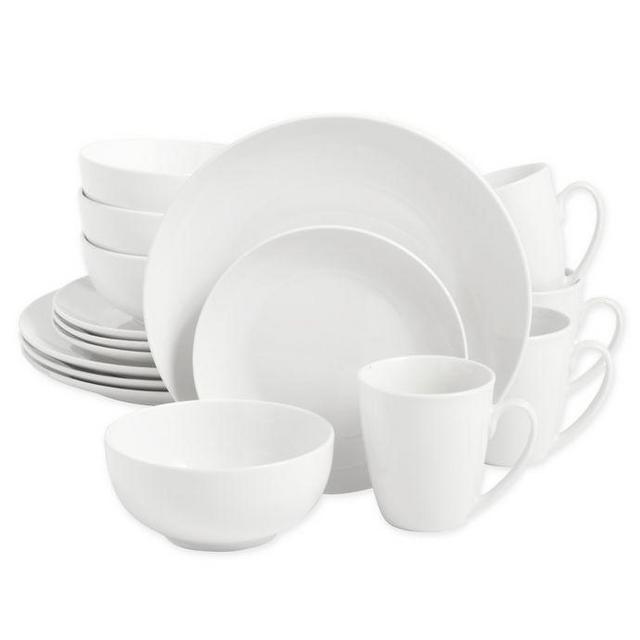 SALT™ Round Coupe 16-Piece Dinnerware Set in White