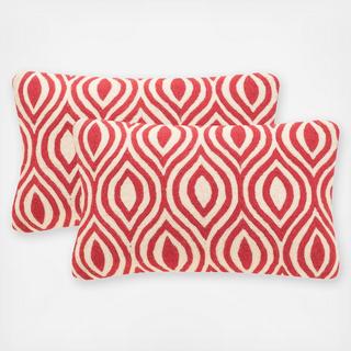 Graphic Oval Pillow, Set of 2