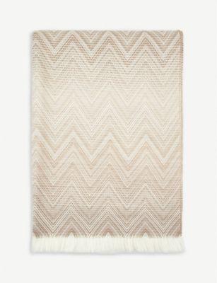 MISSONI HOME Timmy lambswool throw 190cm x 130cm