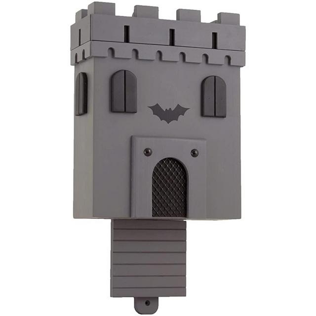 Wildlife Garden Bat Castle, Outdoor Bat Box Shelter, Interior Divider, Multiple Perches, Solid Wood with Eco-Friendly Paints, Weather-Resistant, Includes Mounting Bracket and Screws
