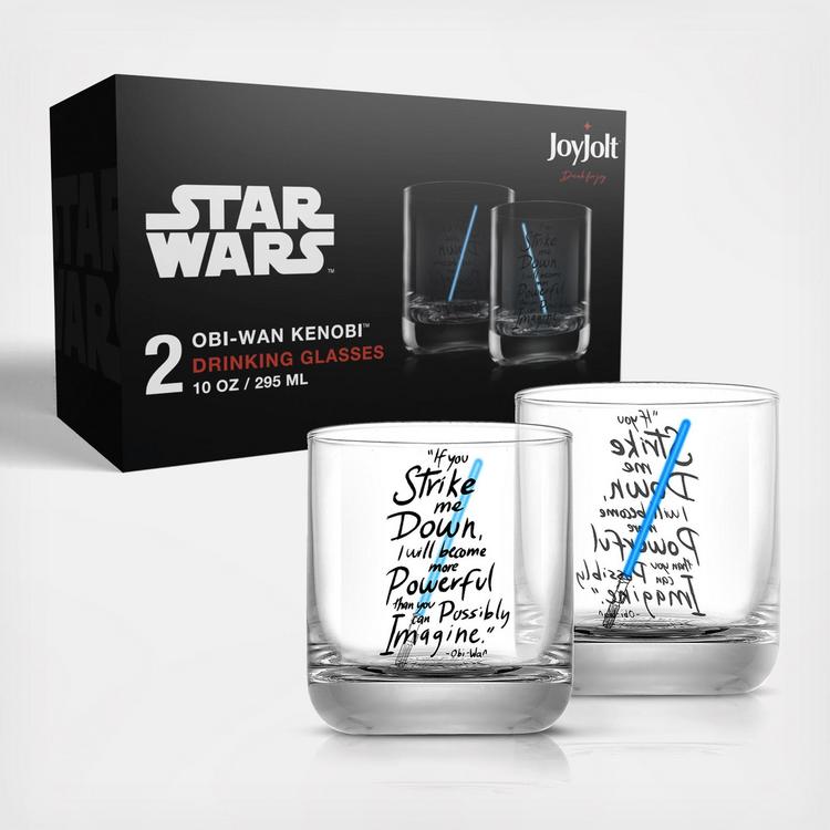 JoyJolt 4 - Piece 10oz. Glass Whiskey Glass Glassware Set