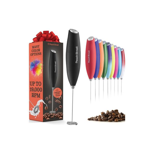 Handheld Milk Frother, Mini Foamer, Battery Operated Stainless Steel Drink Mixer for Coffee, Lattes, Cappuccino, Matcha, Chocolate