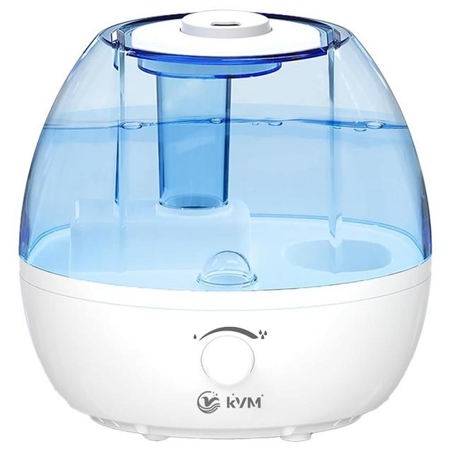 KVM Ultrasonic Cool Mist Humidifier, Quiet Air Humidifiers for Bedroom, Nursery, Office, & Indoor Plants, 360 Rotation Nozzle & 2L Water Tank & Night Light