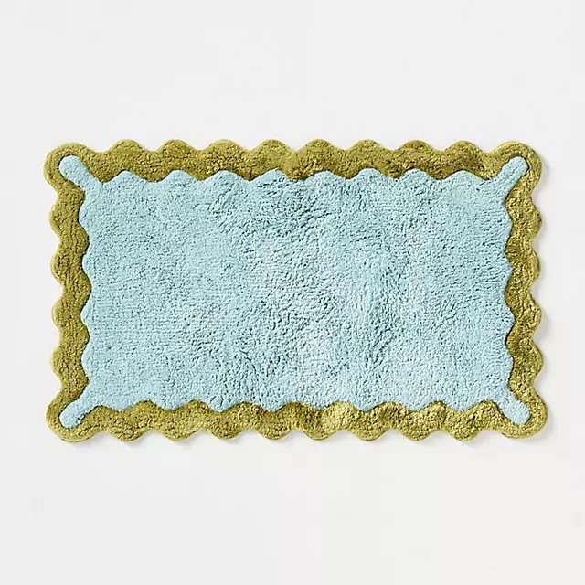 Maeve by Anthropologie Scalloped Cotton Bath Mat