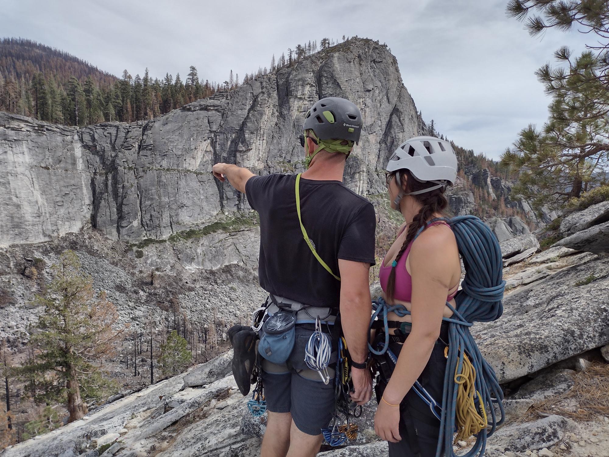 Climbing in lover’s leap in Lake Tahoe, Summer 2022. Our last trip together before getting engaged.