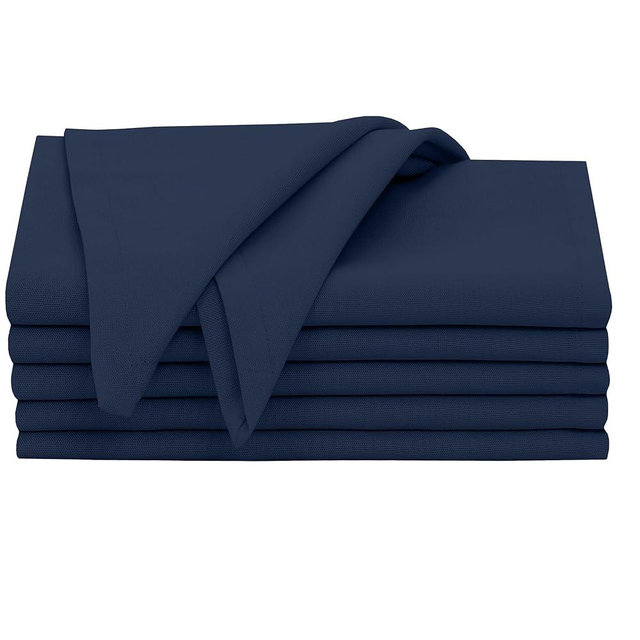 Ruvanti Cloth Napkins Set of 6, 18x18 Inches, Soft & 100% Cotton, Perfect for Weddings, Holidays & Dinners - Pageant Blue