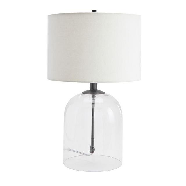 Aria Dome Table Lamp with Small Straight Sided Gallery Shade, Bronze/White