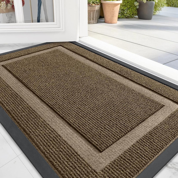 29.5" x 17" Outdoor Door Mat | Brown Color