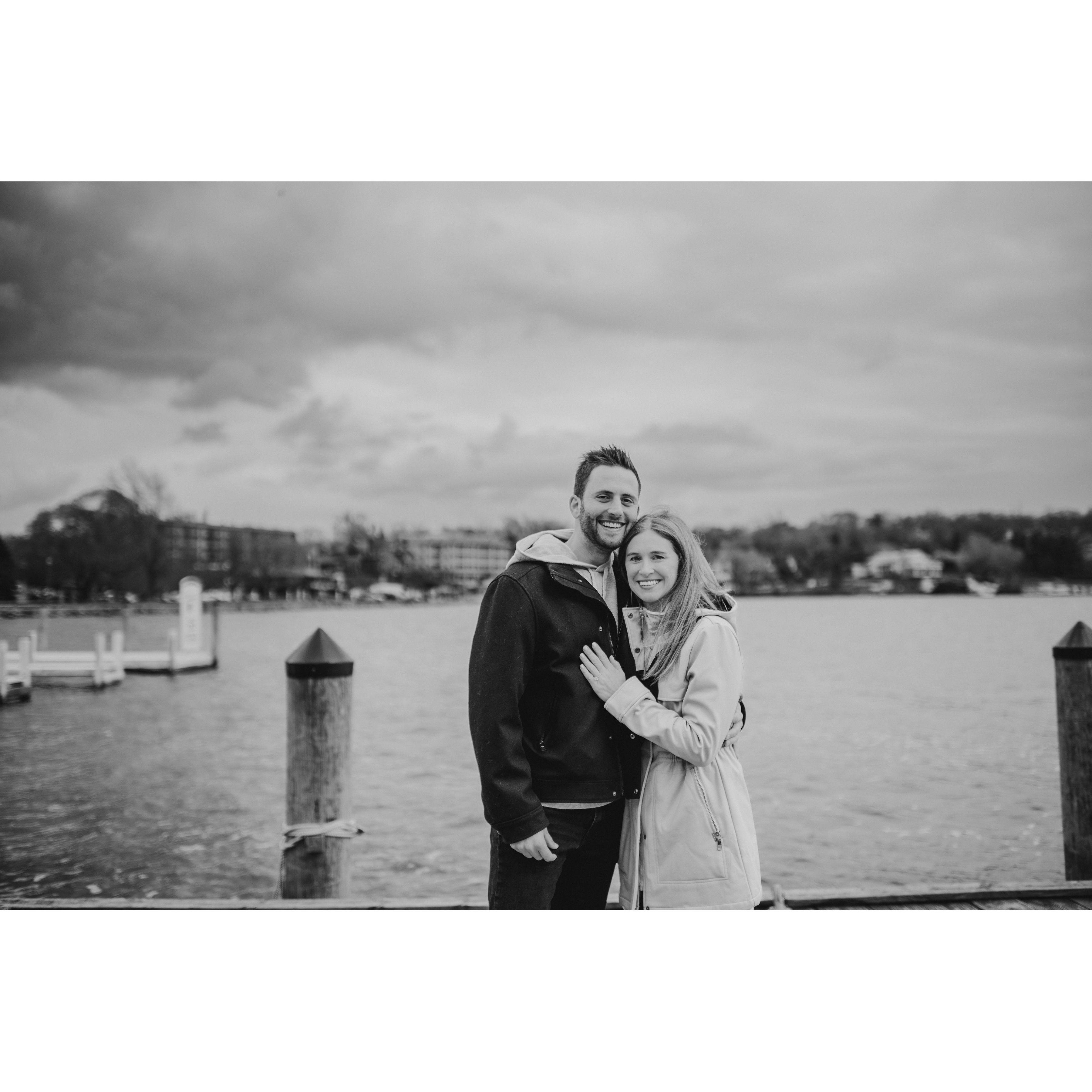 Moments after we got engaged in Lake Geneva!