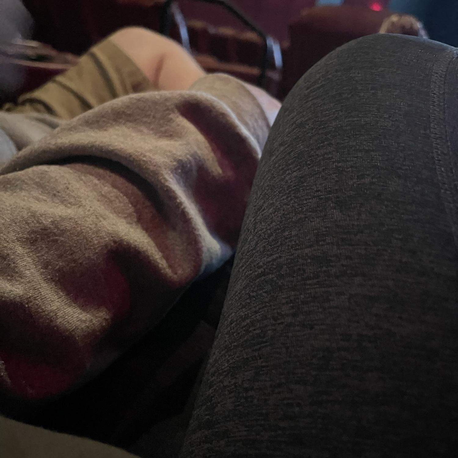 Our first "date". I accidentally took this while trying to shut my ringer off.