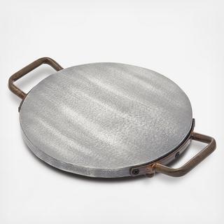 Yates Washed Wood Round Serving Tray